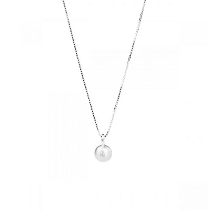Sparkling Globe Necklace Silver