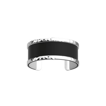 Les Georgettes Silver Bracelet_25mm_Pure Martelee black/white
